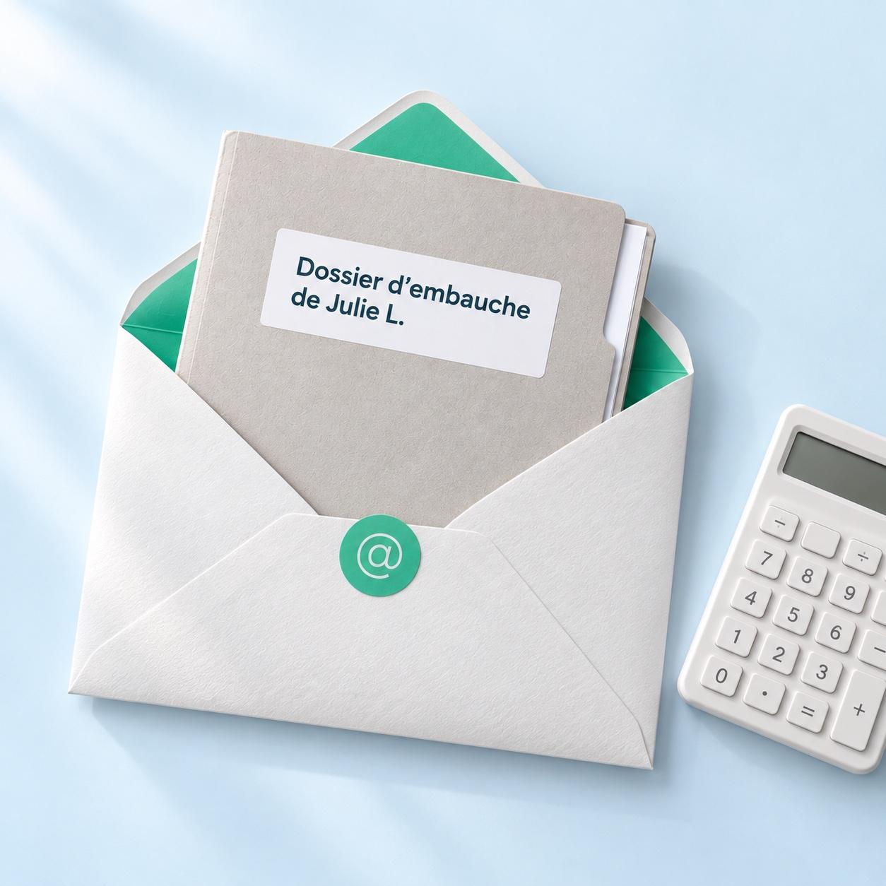 Dossier d’embauche envoyé à votre comptable
